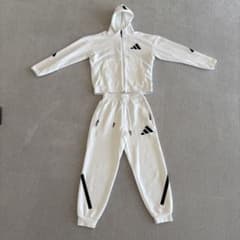 adidas アディダス ジャージ上下セットアップ ホワイト 白 - メルカリ