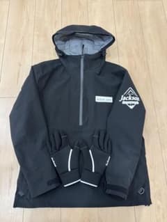ジャクソン JS 耐久撥水ハーフジップパーカー ブラック M と防寒手袋