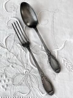 美品】フランスアンティーク シルバープレート ディナーS&F[3825.27