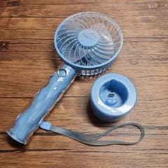 希少品】Franc franc フランフラン ハンディファン ウェーブブルー