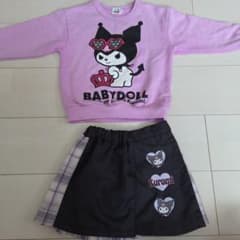 BABYDOLL Kuromi トレーナー スカート セットのサムネイル