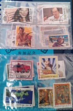 切手　消印付　国内&海外製（キャラもの含む）　100枚以上のサムネイル