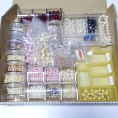 【在庫処分】98★ ハンドメイド パール ビーズ まとめてのサムネイル