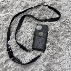 LOEWE iPhoneケース ストラップ付き ブラックのサムネイル