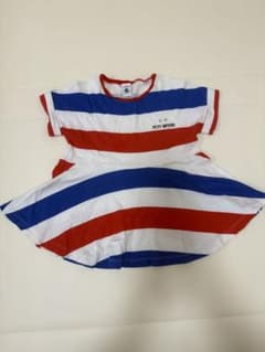 PETIT BATEAU ボーダー 半袖ワンピース 95cmのサムネイル
