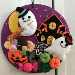 ハロウィンリース　フェルトのサムネイル