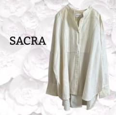 SACRA』シャツ/ブラウス バンドカラー【F】アイボリー 大きい 無地 