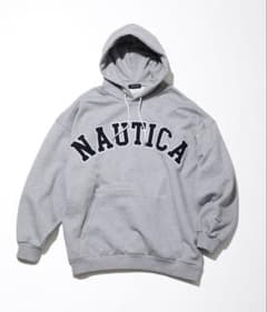 NAUTICA アーチロゴ スウェットパーカー グレーのサムネイル