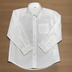 白 長袖シャツ 110cmのサムネイル