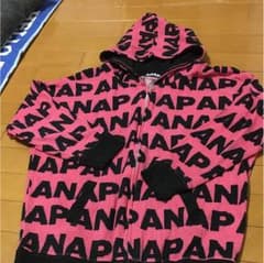 ANAPニットパーカーピンク×黒フリーサイズのサムネイル
