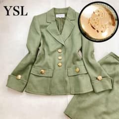 サンローラン 金ボタン セットアップ グリーン バブルスーツ