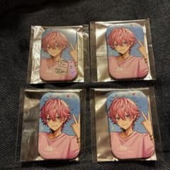 ランダムスクエア缶バッジ さとみくん（ノーマル3 複製サイン入り1 