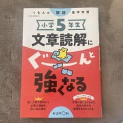 くもん　国語　小学5年生　文章読解にぐーんと強くなるのサムネイル
