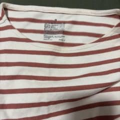 無印良品 太番手ボートネック長袖Tシャツ ボーダー Mのサムネイル