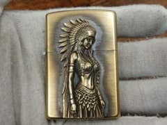 レア 一点物 中古美品 インディアン Zippoオイルライター 動作確認済み 