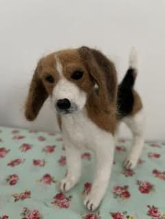 羊毛フェルト犬　ビーグルのサムネイル