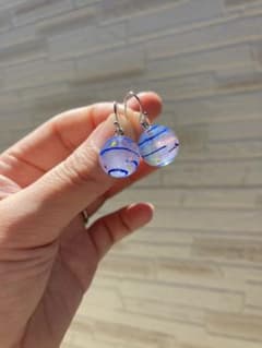 お試し★ヨーヨーの涼しげピアス　ハンドメイドのサムネイル