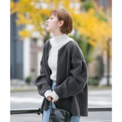 KBF　前後2WAYボアトップス　チャコール ※最終値下げのサムネイル