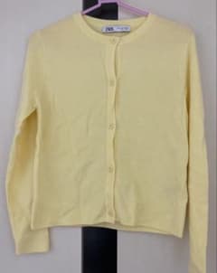 ZARA イエロー ニットカーディガン　Sサイズのサムネイル