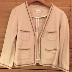 新品☆elle☆麻ジャケットベージュのサムネイル