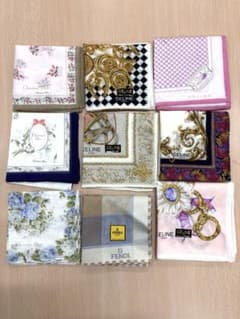 新品未使用 FENDI, CELINE ハンカチセット5枚 CELINE（セリーヌ） 未使用 ハンカチ 箱入り 2枚セット スカーフ