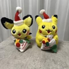 [격레어 희소품] TOMY제 피카츄&피츄 봉제인형 세트