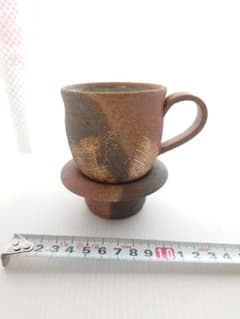 陶器 カップ＆ソーサー 焼き締めのサムネイル
