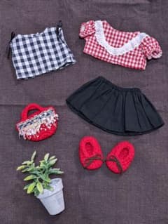 ③人形服　ソランちゃんレミンちゃん　ハンドメイド服　美品 used　メルちゃんのサムネイル