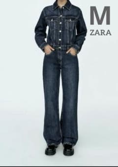 ZARA ZW ビスチェデニムジャンプスーツ Mサイズ ZARA - zara デニムジャンプスーツ ビスチェ デニム XSサイズの