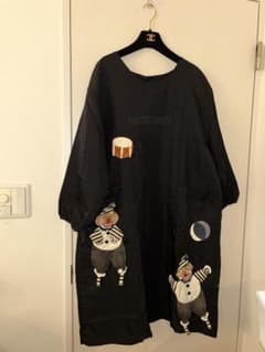 さえらポテチーノピエロちゃん割烹着クラウンデザインエプロン 大きめ