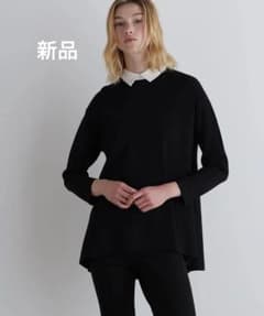 LE PHIL 襟付きフレアチュニックニット 新品未使用 タグ付 LE PHIL 襟付きフレアチュニックニット 新品未使用 タグ付 ルフィル