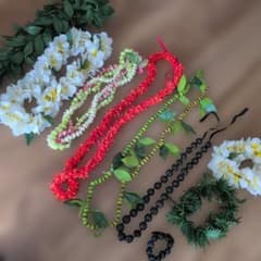 フラダンス用レイ プルメリア等　花　葉のサムネイル