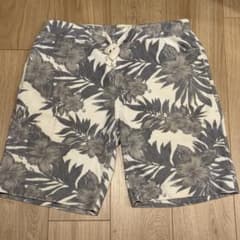 BENO ベノ ボタニカル柄 スウェット ショートパンツ M グレーのサムネイル