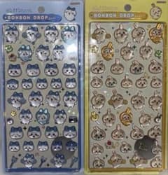 ボンボンドロップシール2枚セット うさぎハチワレ ④のサムネイル