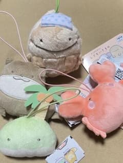 なんでもいきもの ぬいぐるみ マスコット 4種類セット オオサンショウウオ カニ