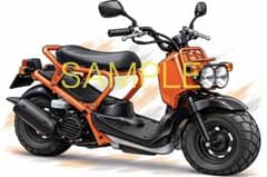 ホンダ ズーマー デフォルメ アート 絵 バイク A4 変更可のサムネイル