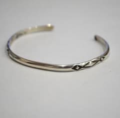 23K シルバー バングル ブレスレット SILVER BIG HAND メンズ - メルカリ