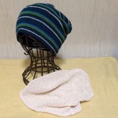 CIAOPANICニット帽 2点セット ボーダー柄／ 無地のサムネイル