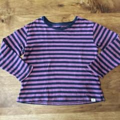 GAP 長袖Tシャツ　紫ネイビーボーダー　110のサムネイル