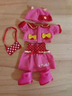 メルちゃん ネコ耳　お洋服セット ピンク ドット　パイロットのサムネイル