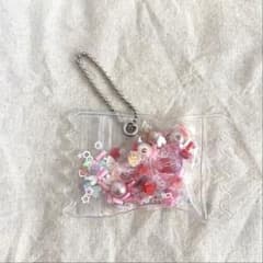 キャンディーバッグキーホルダー かわいい ピンク リボン