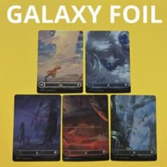 日語　基本土地　ギャラクシーフォイル　セット ギャラクシーFOIL】久遠の終端 基本土地セットMTG GALAXY FOIL - メルカリ