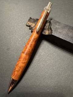 花梨瘤 極上 KATO202シルバー シャープペンシル 木軸ペン ハンドメイド