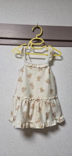 くま柄 キッズ水着 ワンピース ラッシュガード セットのサムネイル