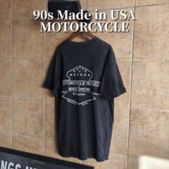 90s USA製 MOTORCYCLE バイク　Tシャツ シングルステッチ L