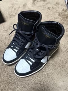 SAINT LAURENT SL10H ハイカットスニーカー ブラック/ホワイト - メルカリ