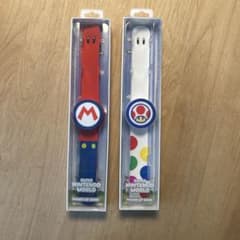 箱あり・連携解除済】USJ パワーアップバンド マリオ＆キノピオ 2本
