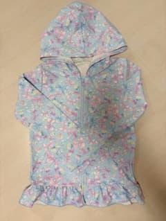 リボン柄 フード付き ラッシュガード 130cmのサムネイル