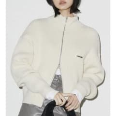 EMODA ルーズハイネックリブニット ジップマキシリブスカート アイボリーのサムネイル