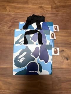 A BATHING APE ブルーカモ 紙袋 3枚セット - メルカリ